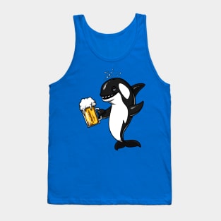 Orca Whale Beer Party Tank Top